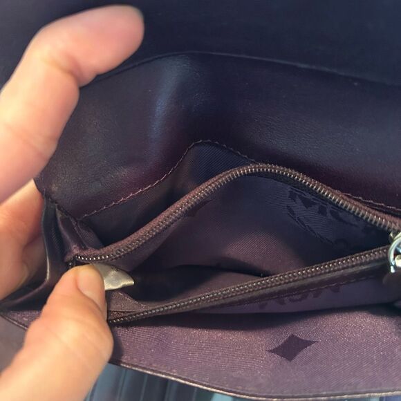 MCM Black Monogram Stripes Snap Short Wallet - Picture 8 of 14